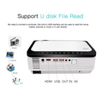 Wejoy L6 5 inch 200 ANSI Lumen 1920 x 1080P Android 6.0 HD Bluetooth 4.0 WiFi HD Smart Projector, Support AV / VGA / HDMI / 2 x USB / RJ45, 1G+8G