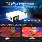 T5 100ANSI Lumens 800x400 Resolution 480P LED+LCD Technology Smart Projector, Support HDMI / SD Card / 2 x USB / Audio 3.5mm, Ordinary Version