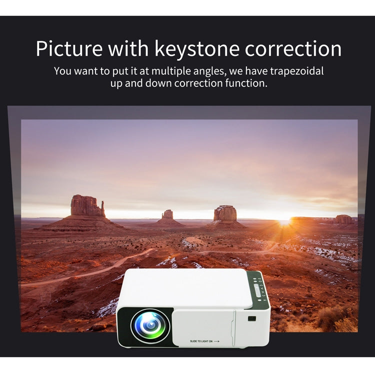 T5 100ANSI Lumens 1024x600 Resolution LED+LCD Technology Smart Projector, Support HDMI / SD Card / 2 x USB / Audio 3.5mm, Same Screen Version