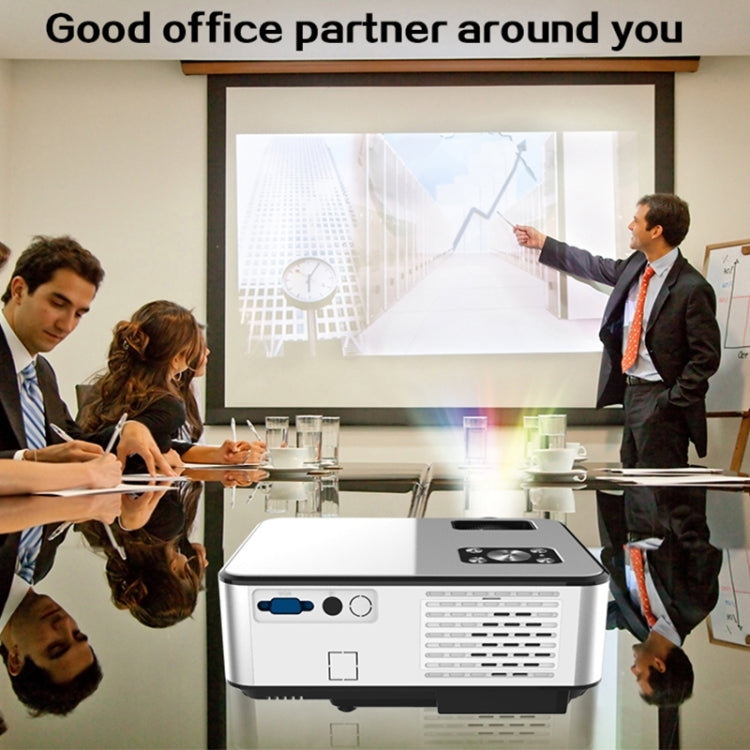 Cheerlux C9 2800 Lumens 1920x1080P HD Same Screen Smart Projector, Support HDMI x 2 / USB x 2 / VGA / AV
