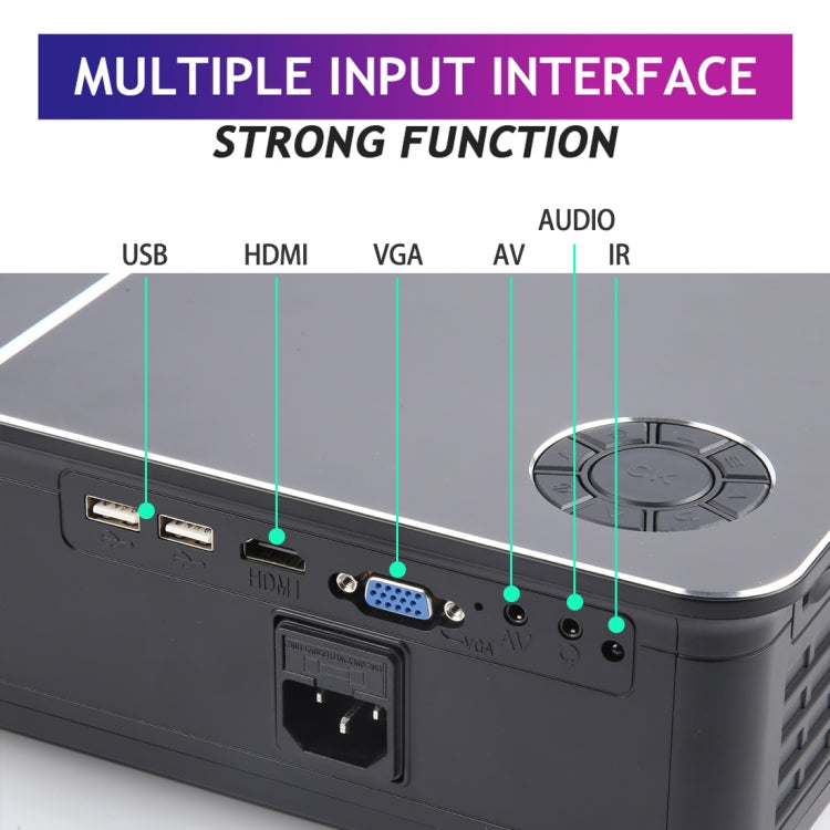 Wejoy L5 Home Theater Adjustable Optical Keystone Full HD 1080P LED LCD Video Projector with Remote Control