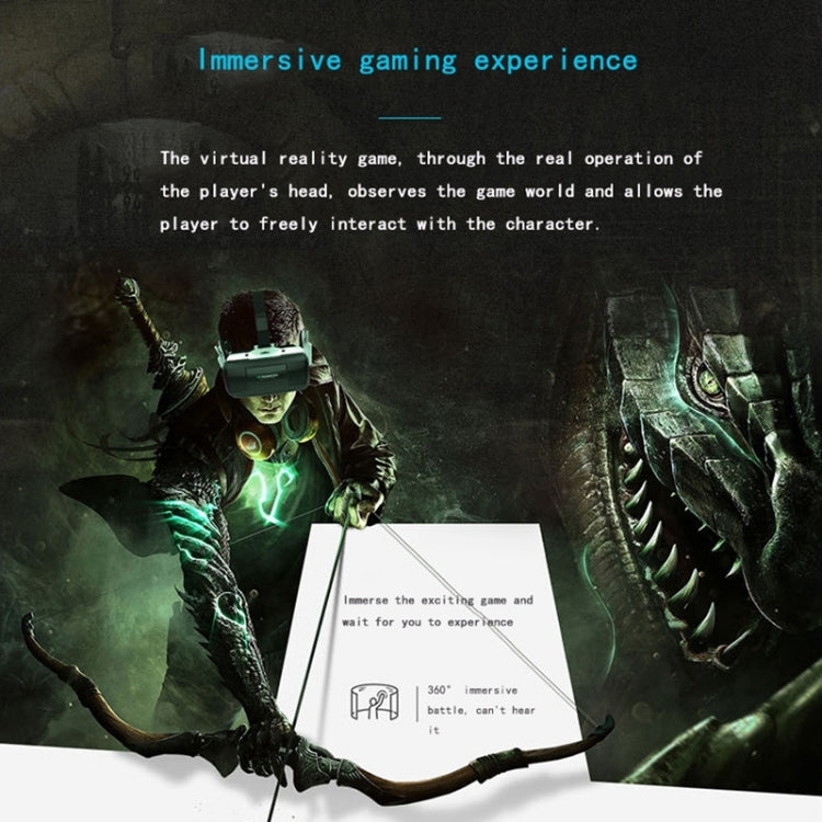 VR SHINECON G06EB Virtual Reality 3D Video Glasses Suitable for 4.7 inch - 6.1 inch Smartphone with HiFi Headset