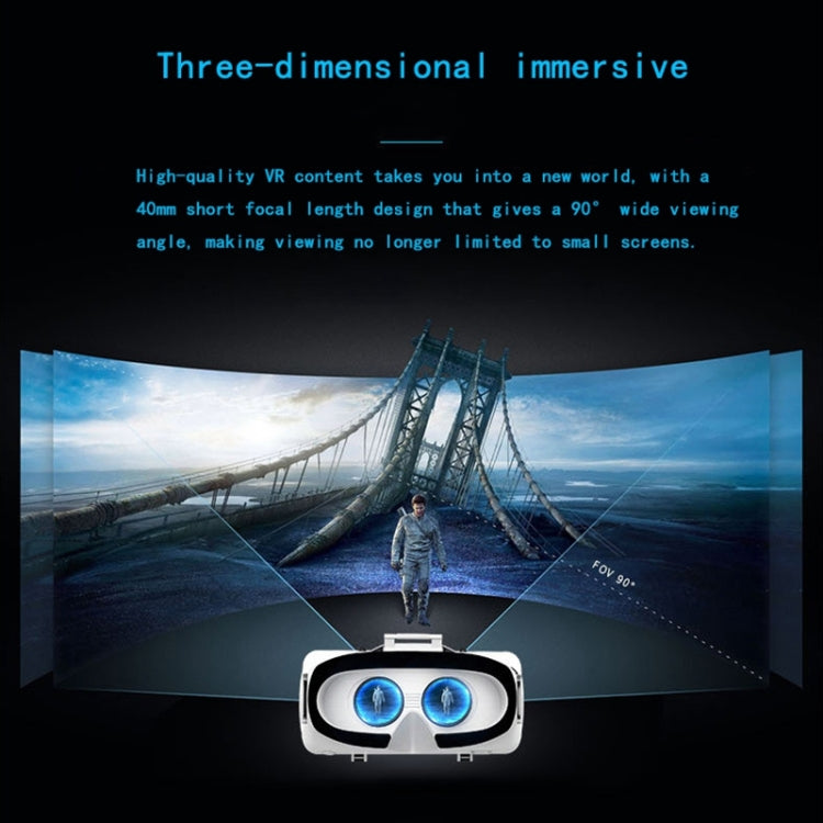 VR SHINECON G06EB Virtual Reality 3D Video Glasses Suitable for 4.7 inch - 6.1 inch Smartphone with HiFi Headset