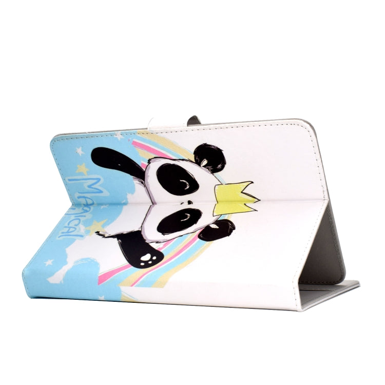Colored Pattern Drawing Horizontal Flip PU Leather Case with Three-folding Holder & Sleep / Wake-up Function
