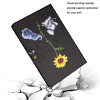 Colored Drawing Horizontal Flip Leather Case with Holder & Card Slots