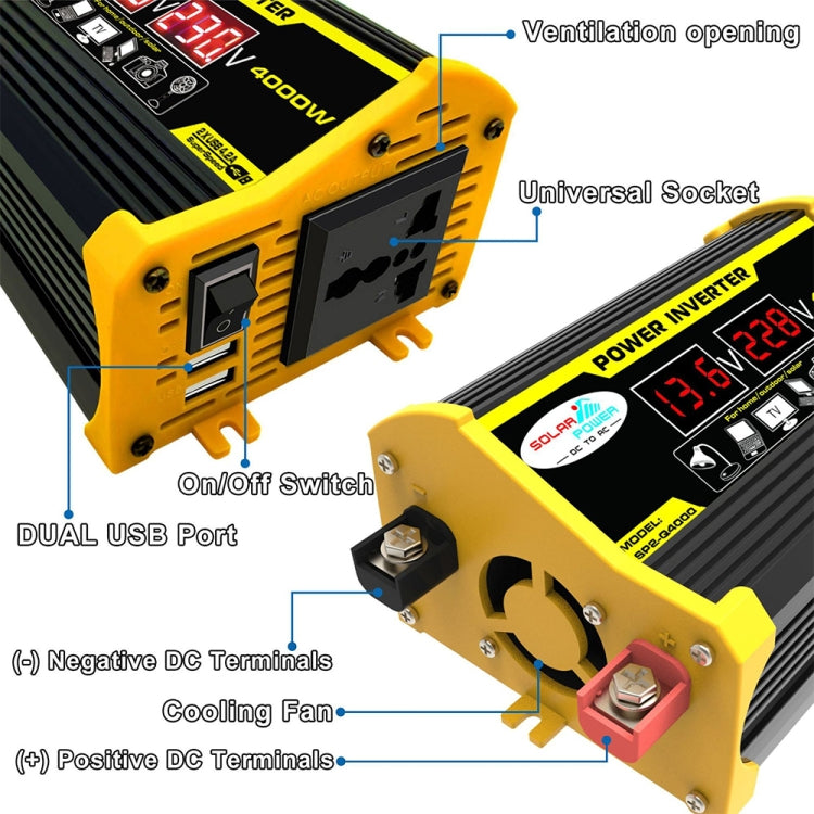 Legend II Generation 12V to 110V 300W Car Power Inverter