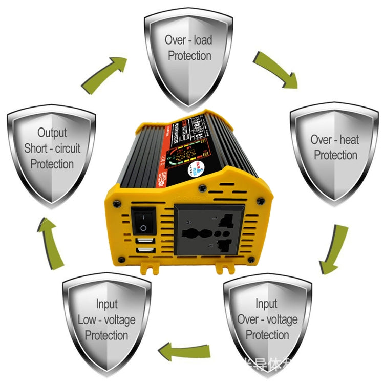 Legend III Generation DC12V to AC220V 6000W Car Power Inverter with LED Display