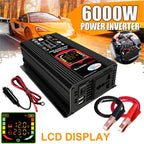 Tang III Generation 12V to 220V 6000W Car Power Inverter with LCD Display & Dual USB