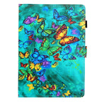 Universal Colored Drawing Horizontal Flip PU Leather Case with Holder & Card Slot