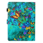 Universal Colored Drawing Horizontal Flip PU Leather Case with Holder & Card Slot