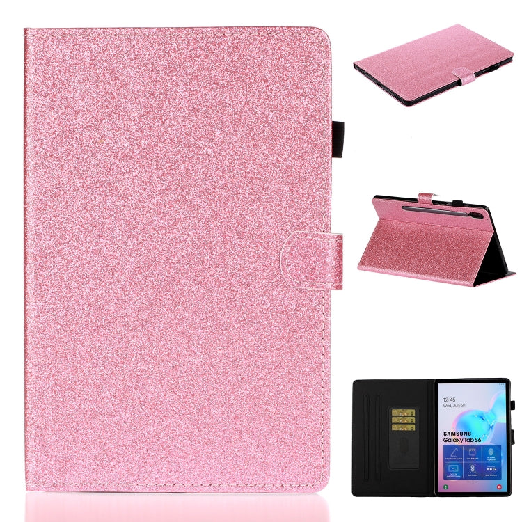 Varnish Glitter Powder Horizontal Flip Leather Case with Holder & Card Slot