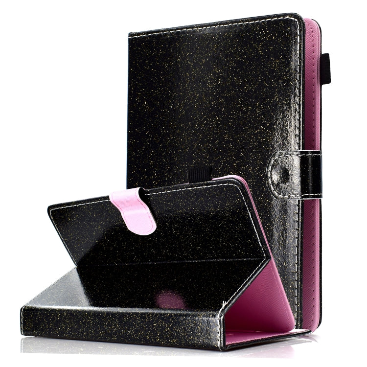 Varnish Glitter Powder Horizontal Flip Leather Case with Holder & Card Slot