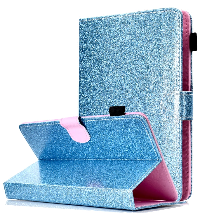 Varnish Glitter Powder Horizontal Flip Leather Case with Holder & Card Slot