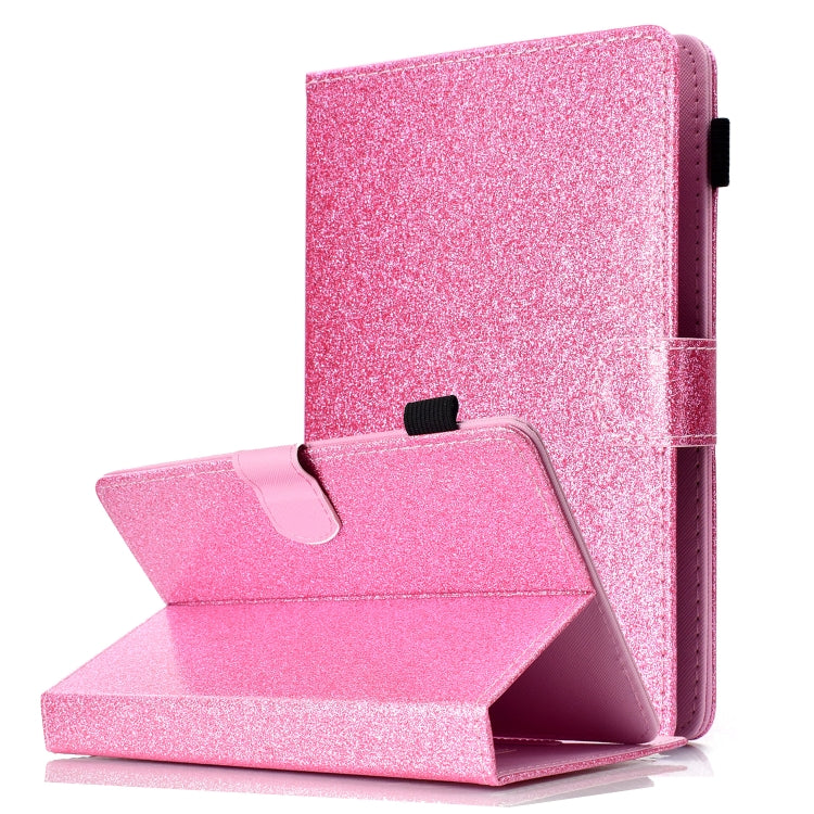 Varnish Glitter Powder Horizontal Flip Leather Case with Holder & Card Slot
