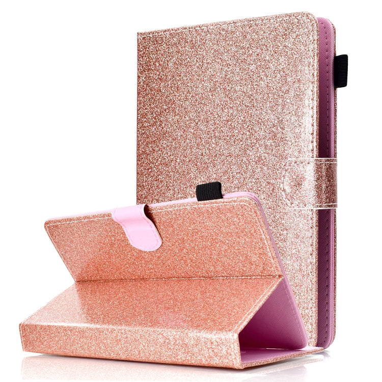 Varnish Glitter Powder Horizontal Flip Leather Case with Holder & Card Slot
