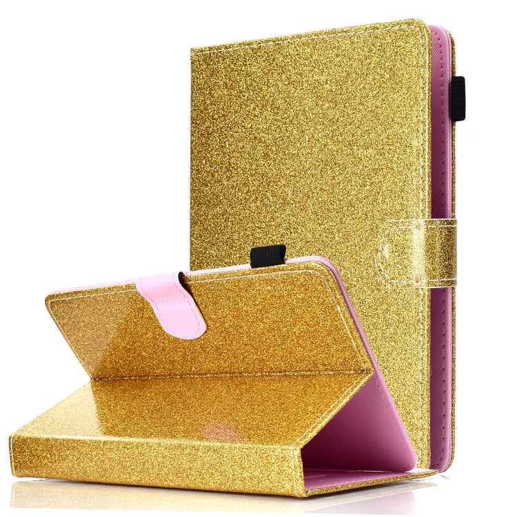 Varnish Glitter Powder Horizontal Flip Leather Case with Holder & Card Slot