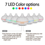 400ml Wood Texture Fragrance Machine Pointed Mouth Humidifier with Colorful LED Light