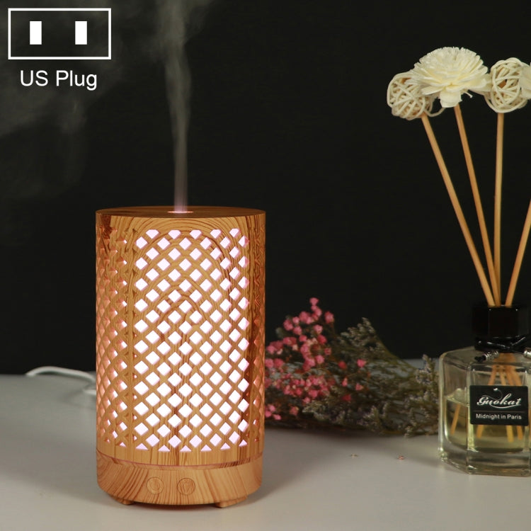 200ml Hollow-out Forest Pattern Wooden Essential Oil Aromatherapy Machine Ultrasonic Humidifier