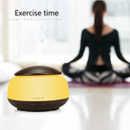 Wood Grain Humidifier Air Purifier Ultrasonic Atomization Household Aromatherapy Machine with Colorful LED Light