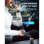 JOYROOM JR-CL07 3 in 1 72W PD USB-C / Type-C + USB Interface Car Charger with USB-C / Type-C Spring Data Cable