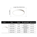 Macaron LED Round Ceiling Lamp, 3-Colors Light