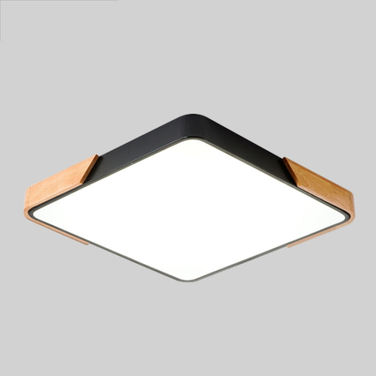 Wood Macaron LED Square Ceiling Lamp, 3-Colors Light
