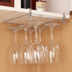 304 Stainless Steel Hanging Wine Glass Shelf Drain Rack Cup Holder