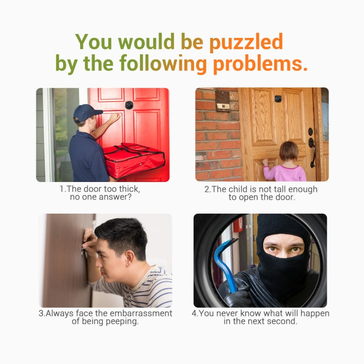 ESCAM C22 2.4 inch Screen Digital Door Viewer, Support Night Vision, TF Card, Take Photos and Video