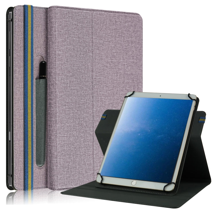 Cloth Texture Horizontal Flip Universal Tablet PC Leather Case with Pen Slot