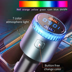 BC77 QC3.0 Fast Charging Car Bluetooth Hands-free MP3 Player FM Transmitter