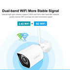 SriHome SH034 5.0MP Mini Dual 2.4 / 5G WiFi Outdoor Waterproof Video Surveillance Color Night Vision Security CCTV Cam