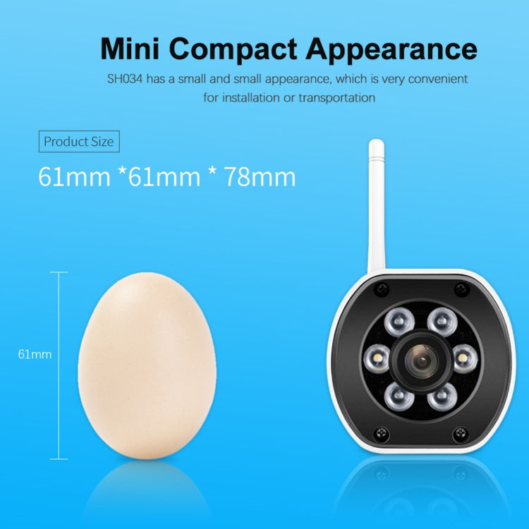SriHome SH034 5.0MP Mini Dual 2.4 / 5G WiFi Outdoor Waterproof Video Surveillance Color Night Vision Security CCTV Cam