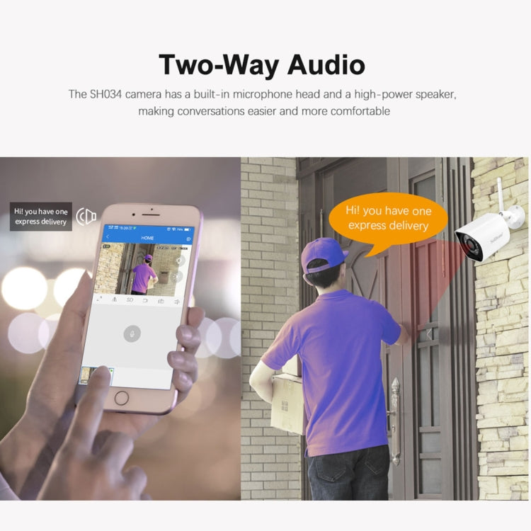 SriHome SH034 5.0MP Mini Dual 2.4 / 5G WiFi Outdoor Waterproof Video Surveillance Color Night Vision Security CCTV Cam