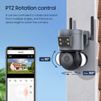 4MP 4G Smart Security Floodlight Camera Support Two-way Audio / Night Vision