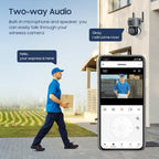 4MP 4G Smart Security Floodlight Camera Support Two-way Audio / Night Vision