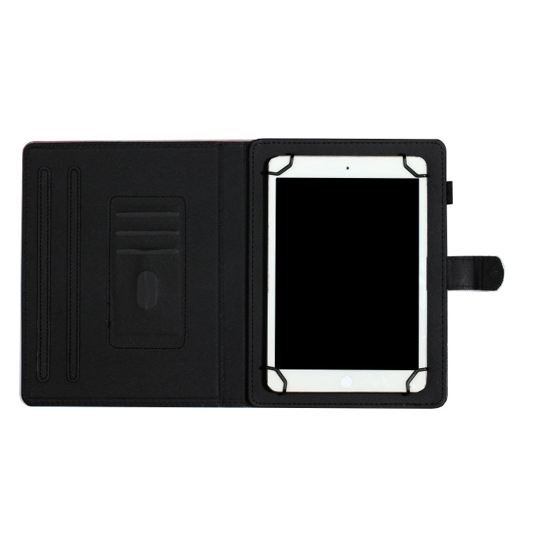 Tablet PC Universal Coloured Drawing Pattern Horizontal Flip Leather Case with Holder & Card Slot