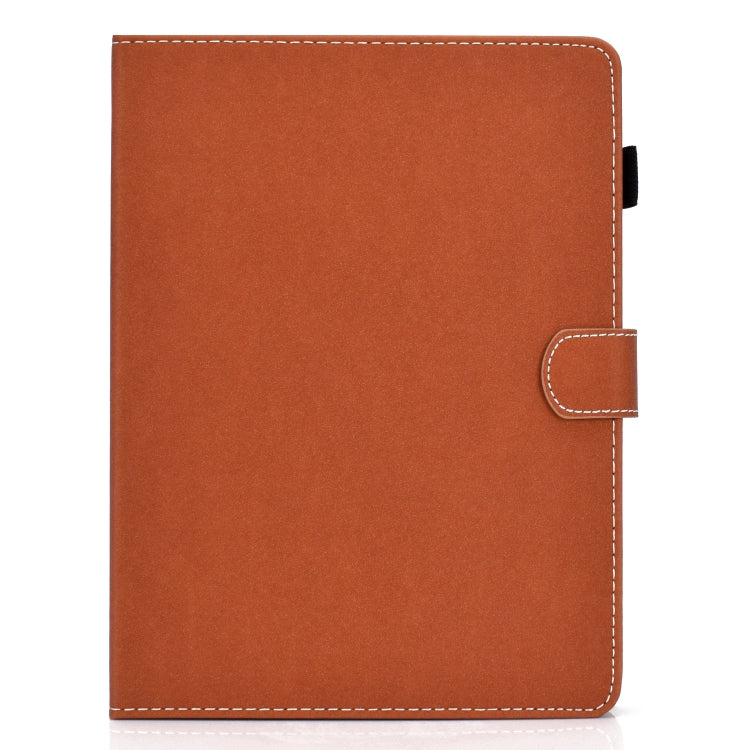 Solid Color Tablet PC Universal Magnetic Horizontal Flip Leather Case with Card Slots & Holder