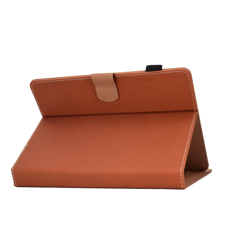 Solid Color Tablet PC Universal Magnetic Horizontal Flip Leather Case with Card Slots & Holder