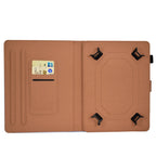 Solid Color Tablet PC Universal Magnetic Horizontal Flip Leather Case with Card Slots & Holder