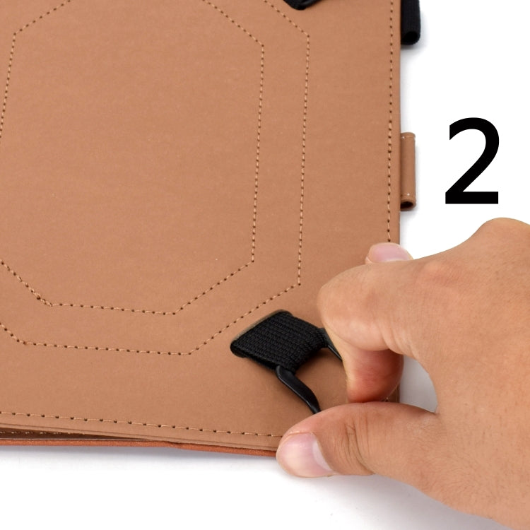 Solid Color Tablet PC Universal Magnetic Horizontal Flip Leather Case with Card Slots & Holder
