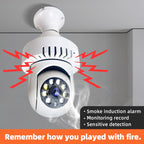 DP36 1080P Smoke Alarm Bulb WiFi Camera, Support IR Night Vision / Motion Detection / Two-way Voice