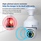 DP36 1080P Smoke Alarm Bulb WiFi Camera, Support IR Night Vision / Motion Detection / Two-way Voice