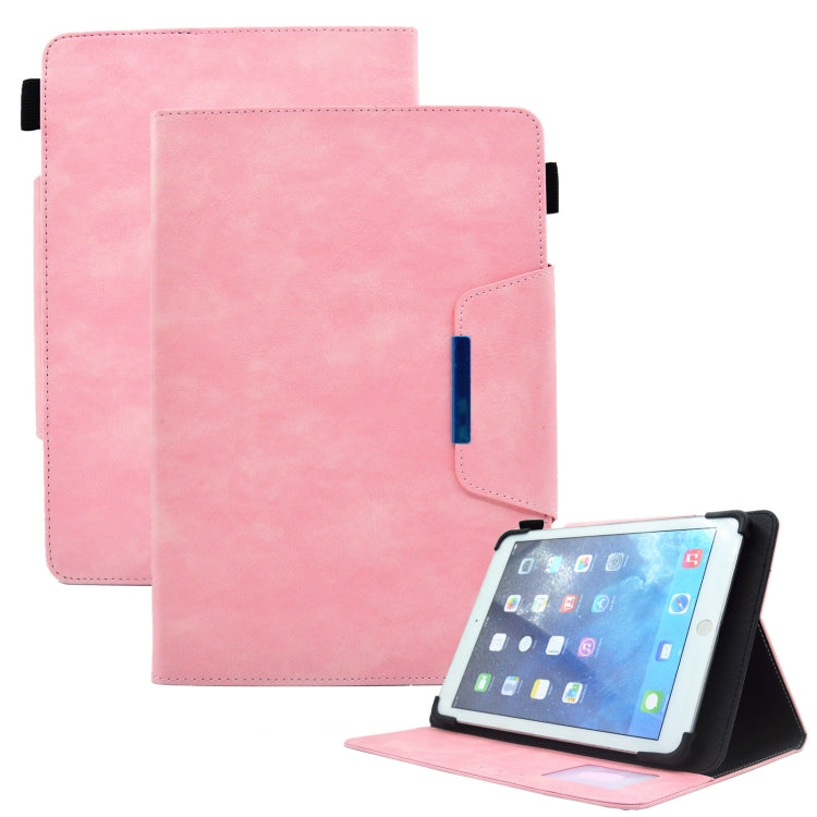 Suede Cross Texture Magnetic Clasp Leather Tablet Case