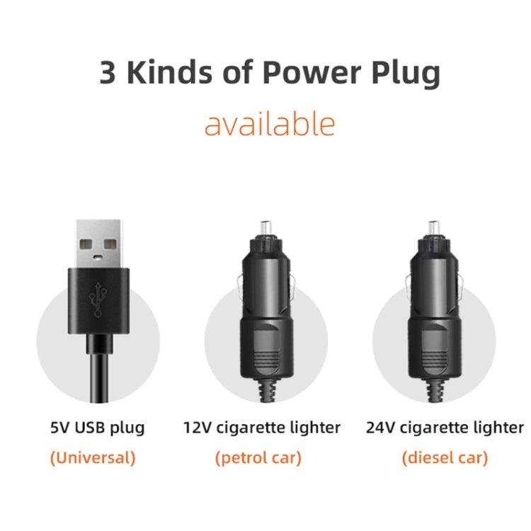 F4310 360-Degree Rotating Adjustable Car Three-Head Fan
