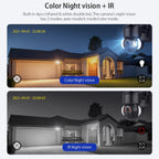 SHIWOJIA IP66 Waterproof 4G 3MP Solar Dome IP Camera, Two-way Audio & PIR Motion Detection & Night Vision