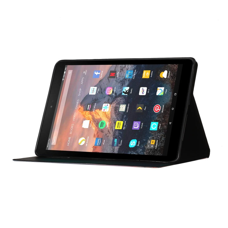 Colored Drawing Pattern Horizontal Flip Leather Case with Holder & Card Slots