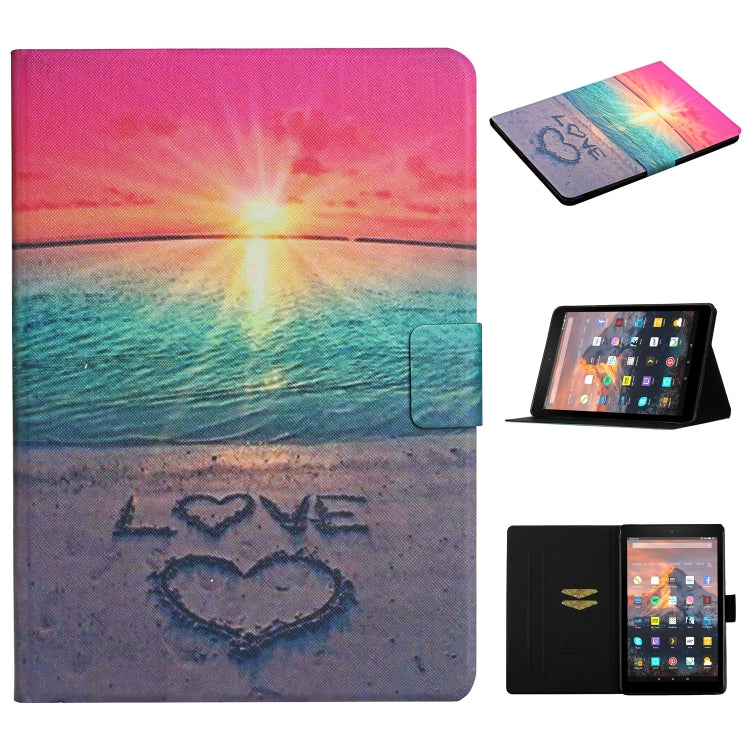 Colored Drawing Pattern Horizontal Flip Leather Case with Holder & Card Slots