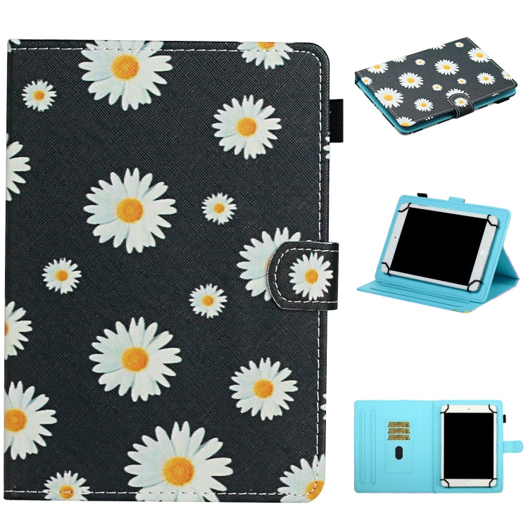 Flower Pattern Horizontal Flip Leather Case with Card Slots & Holder