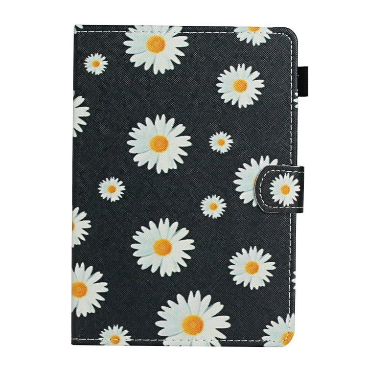 Flower Pattern Horizontal Flip Leather Case with Card Slots & Holder
