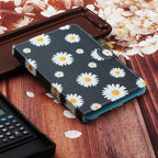 Flower Pattern Horizontal Flip Leather Case with Card Slots & Holder